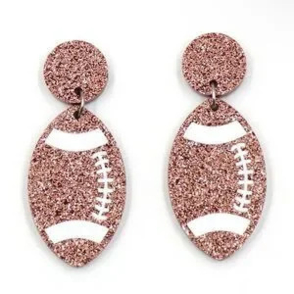 American Football ?Earrings Rugby Acrylic stainless steel earrings